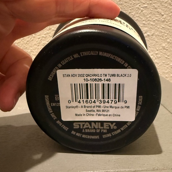 NWT Stanley 20 oz black/white The Flowstate Quencher H2.0 Tumbler with SHRM logo - Picture 8 of 10